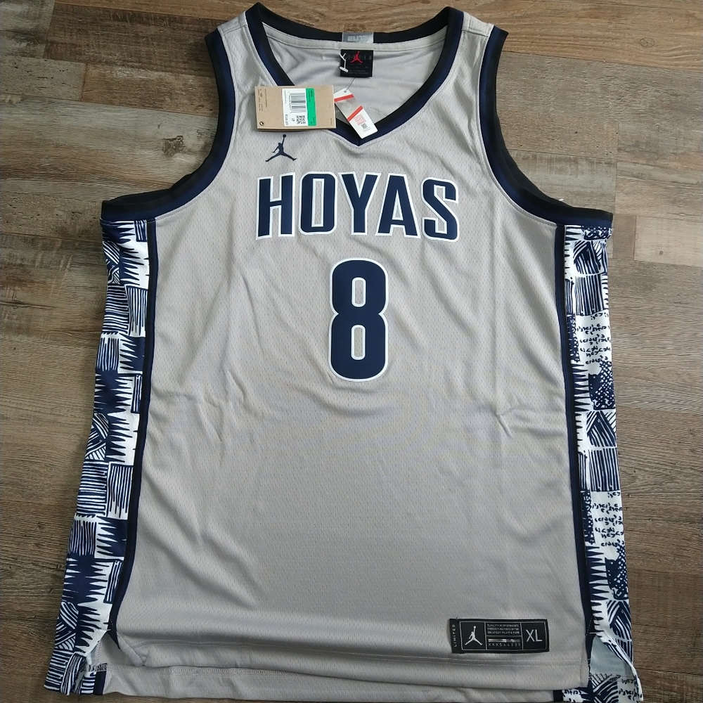 M L Or Small Men's NCAA Jordan Georgetown Hoyas NIKE ELITE Basketball Jersey - Picture 5 of 11